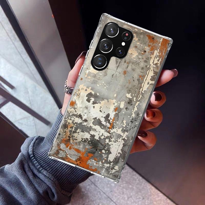 Vintage Industrial Style Rusty Pattern Phone Case For Samsung Galaxy S23 S24 S25 Edge S26 Ultra S22 + S21 Plus S20 FE Cover Sili