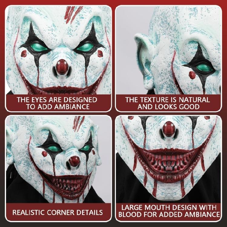 Themed Party Horror Mask Full Head Latex Costume Face Cover With Performer Styling for Seasonal Cosplay Looks and Character Wear Use