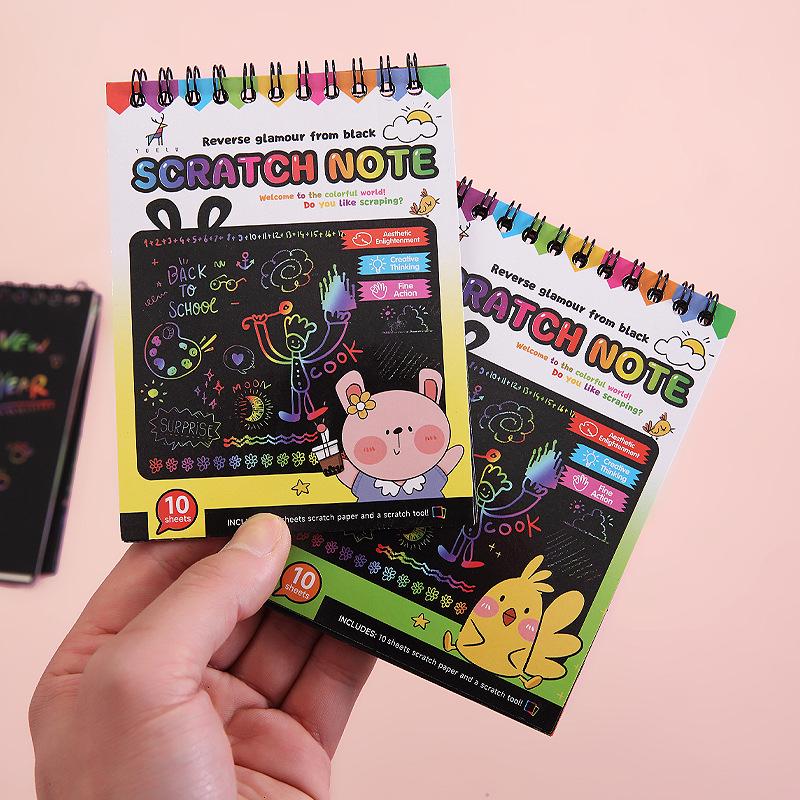 Kids' Colorful DIY Scratch Art Book for Creative Fun