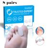 8 Pairs/box Multiple Size M+L White Toe Separator Thumb Correction Toe Correction Toe Protector Foot Care