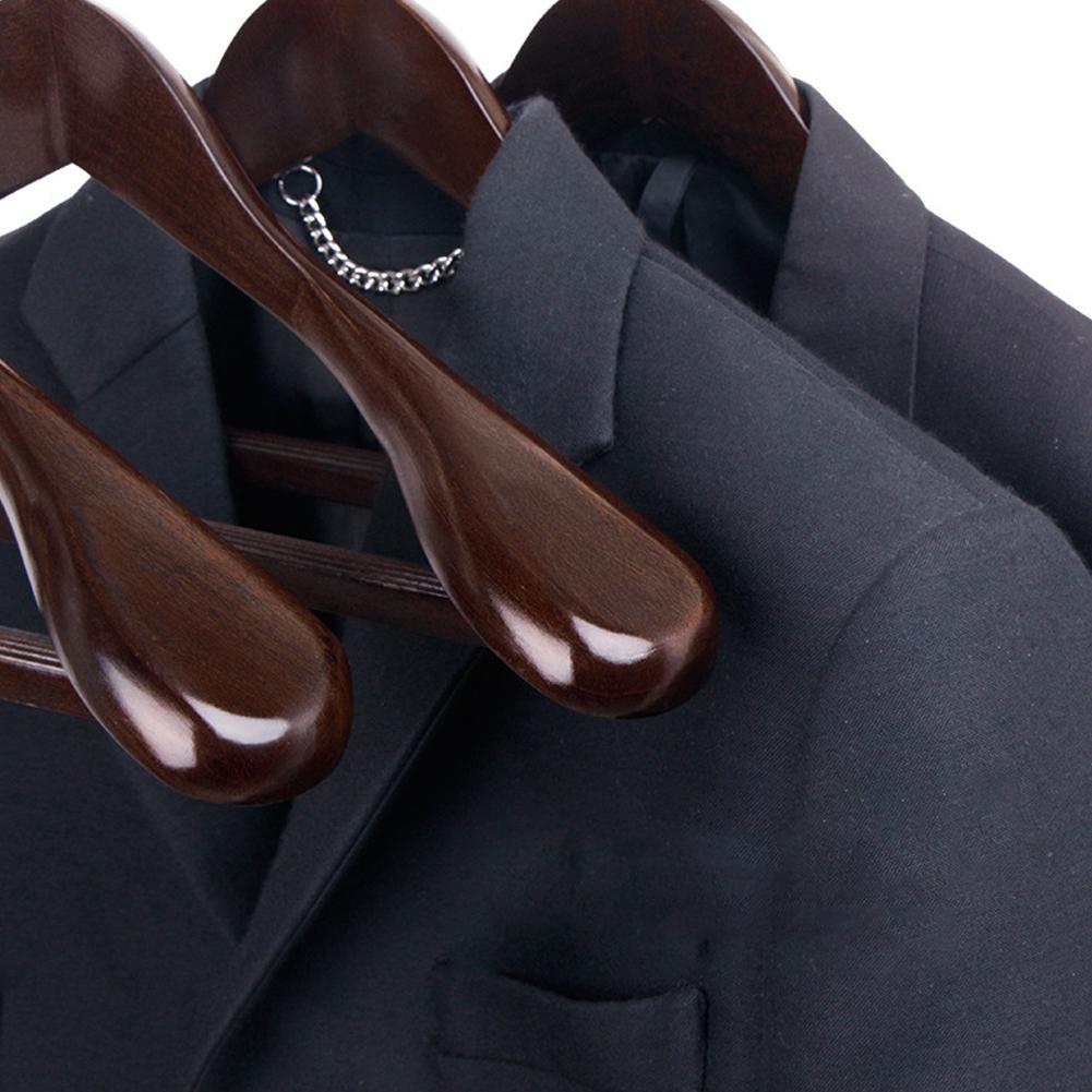 4 шт. вешалки из цельного дерева, широкие плечики, вешалки для пальто, деревянные нескользящие костюмы, брюки, одежда для шкафа, халаты Ogazer