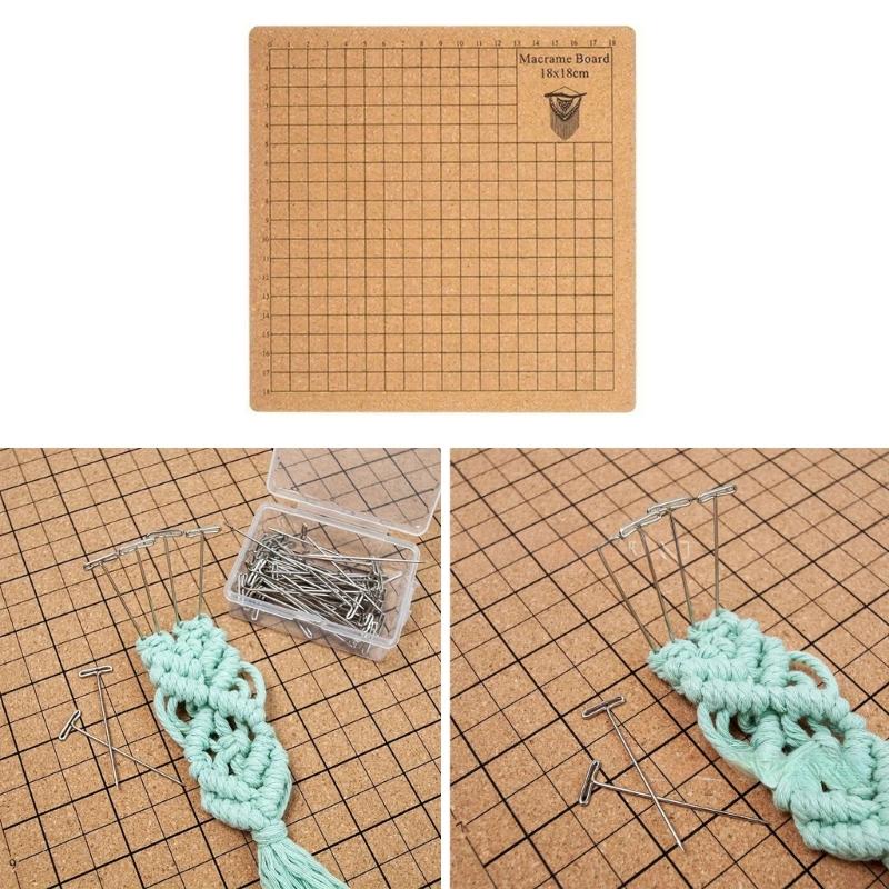 Crafting Grid Board with Instruction Lightweight Project Pad for String Projects Reusable and Handy Braiding Board