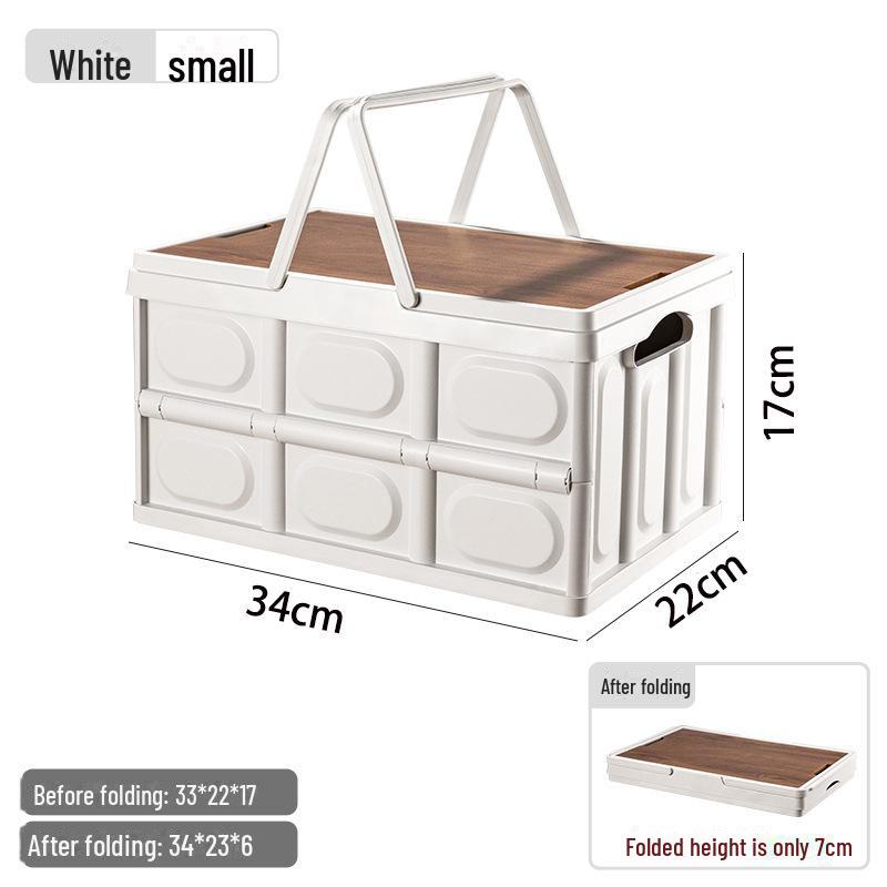 Portable Folding Storage Box for Camping, Home, and Car Trunk