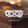 Elegant and simple women's zircon inlaid ring, exquisite finger decoration, wedding gift