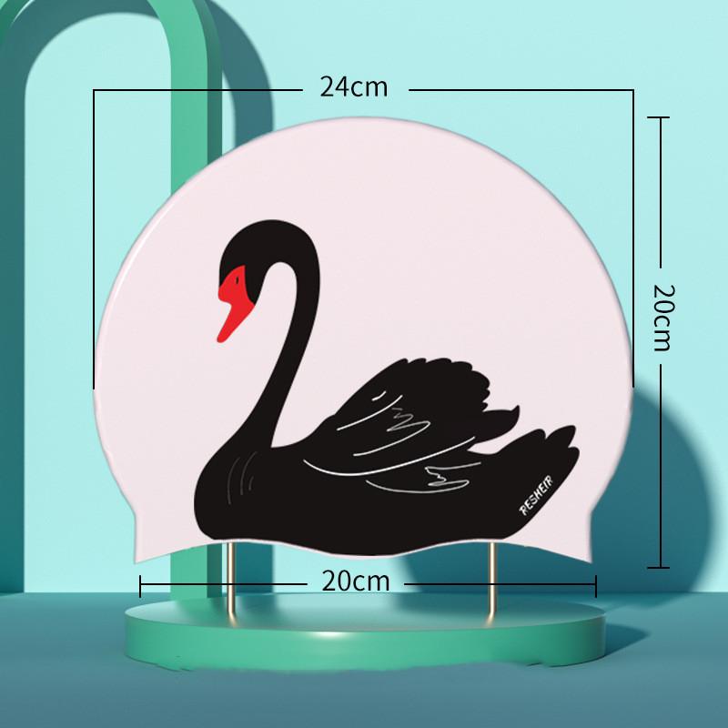 Силиконовая шапочка для плавания со свежим сладким цветочным принтом для женщин, модная шапочка для плавания с длинными волосами, защита ушей, аксессуары для бассейна