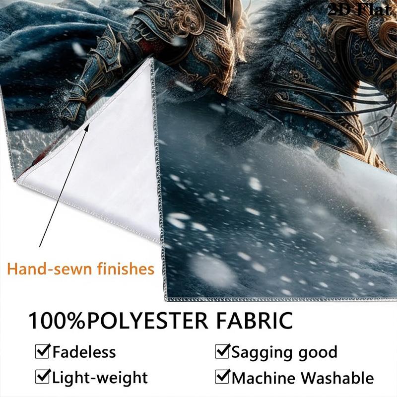 Name Custom Epic knight Wall Tapestry Aesthetic Wall Hanging Printed Fabric Blanket Decorative Tapestries for Bedroom Living Room Home Decor