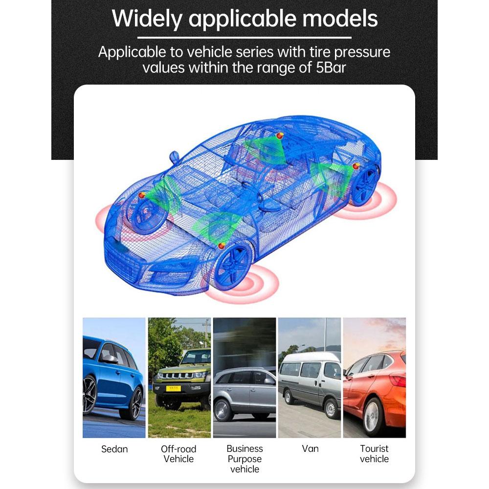 433,92 МГц Датчик USB / Солнечная TPMS Универсальная Автомобильная Охранная Сигнализация Система Контроля Давления в Шинах Автомобиля Отображение Температуры В Автомобиле