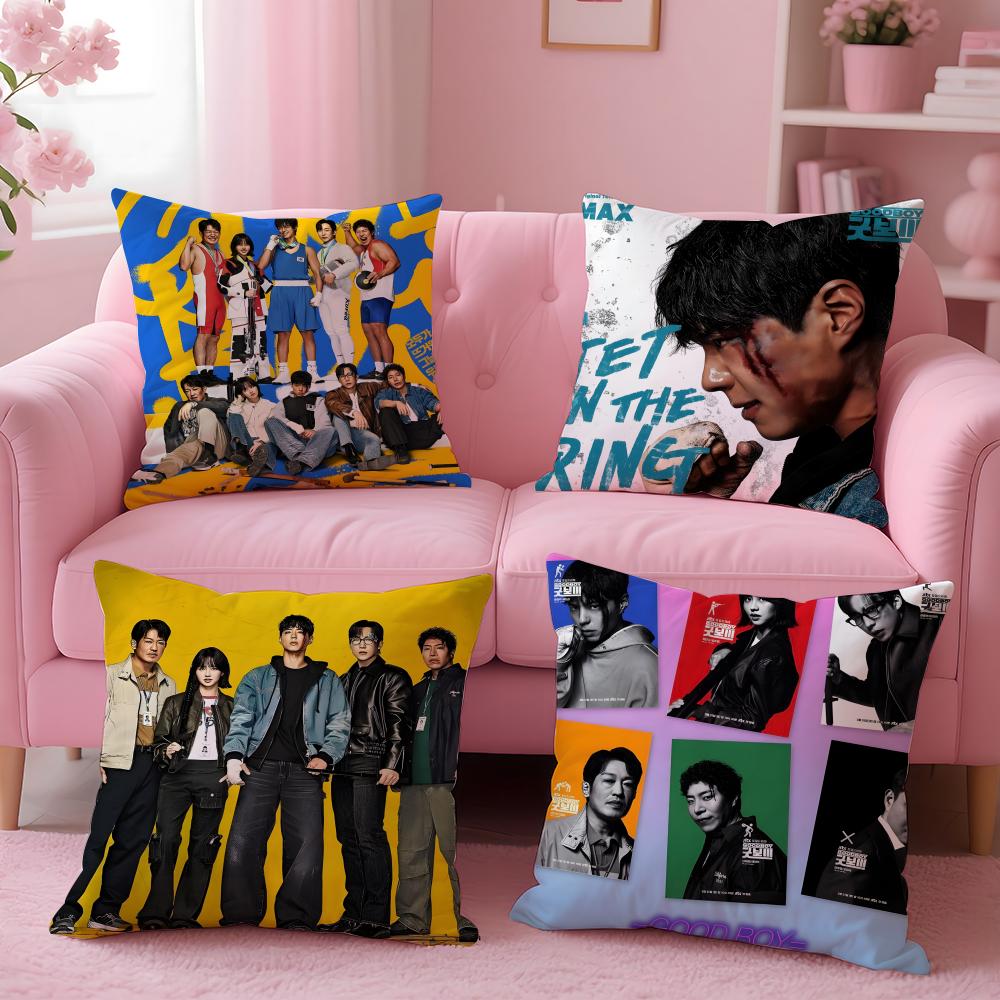 Hot Funny Korean TV Series GGood Boy Cushion Cover Pillow Case Soft Skin Friendly Fabric Concealed Zipper