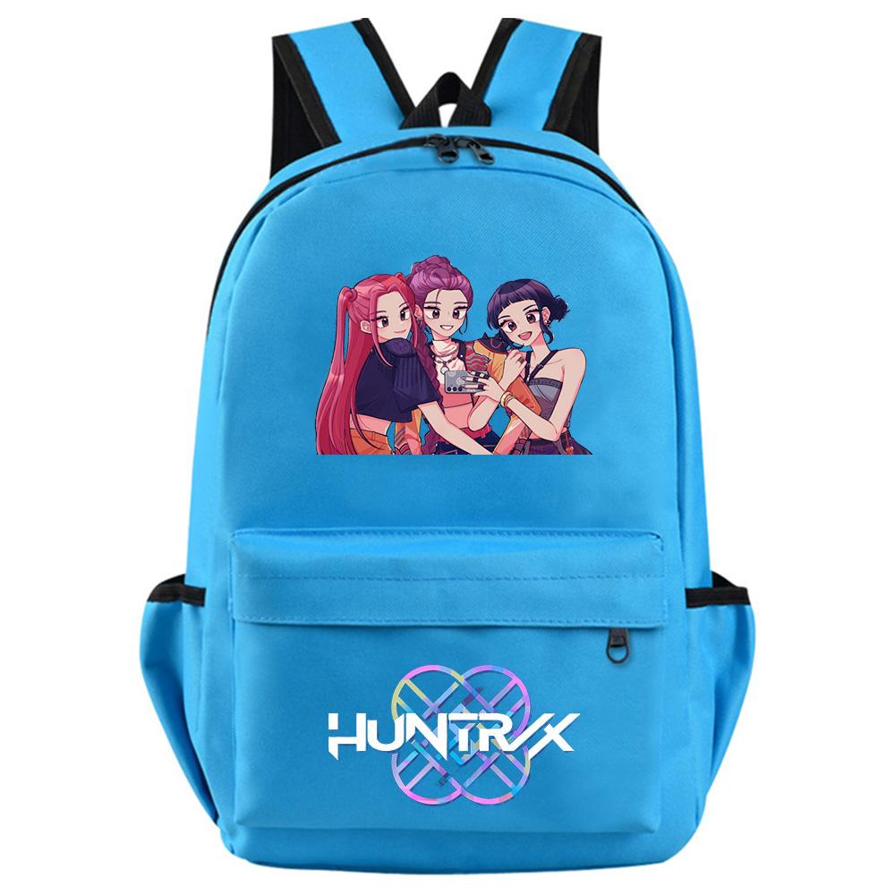 Аниме Мультфильм K-Pop Охотники на демонов Печатный рюкзак для подростка Студента Девочки Мальчика Сумка для книг Школьная сумка Женская Большая вместимость Водонепроницаемая Дорожная сумка Детский подарок