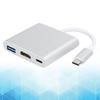 USB-концентратор 3-в-1 типа C, адаптер USB 3.1 на USB-C 4K USB 3.0 HDMI-концентратор с алюминиевым корпусом, для OS X,