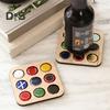 Beer Cap Coaster for Men Beer Lovers Gift Man Cave Home Decor Holds 9 Caps Rustic Wood Finish Gift for Him Dad Gifts