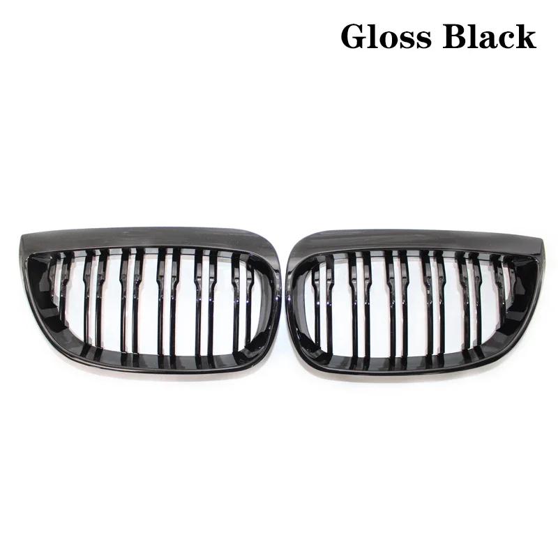 Pulleco For BMW E81 E87 120d 120i 130i Car Grill Front Kidney Grille Racing Grills Gloss Black Grille 2004-2006 Auto ABS Grilles
