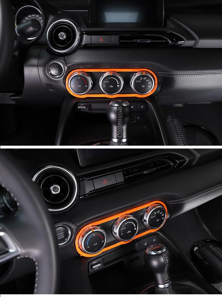 Hcilloend Switch Control Knob Control Easy Decorative Interior Custom Car Supplies for New Mazda Roadster RF ND Series A/C Frame, A/C Panel, A/C Box,