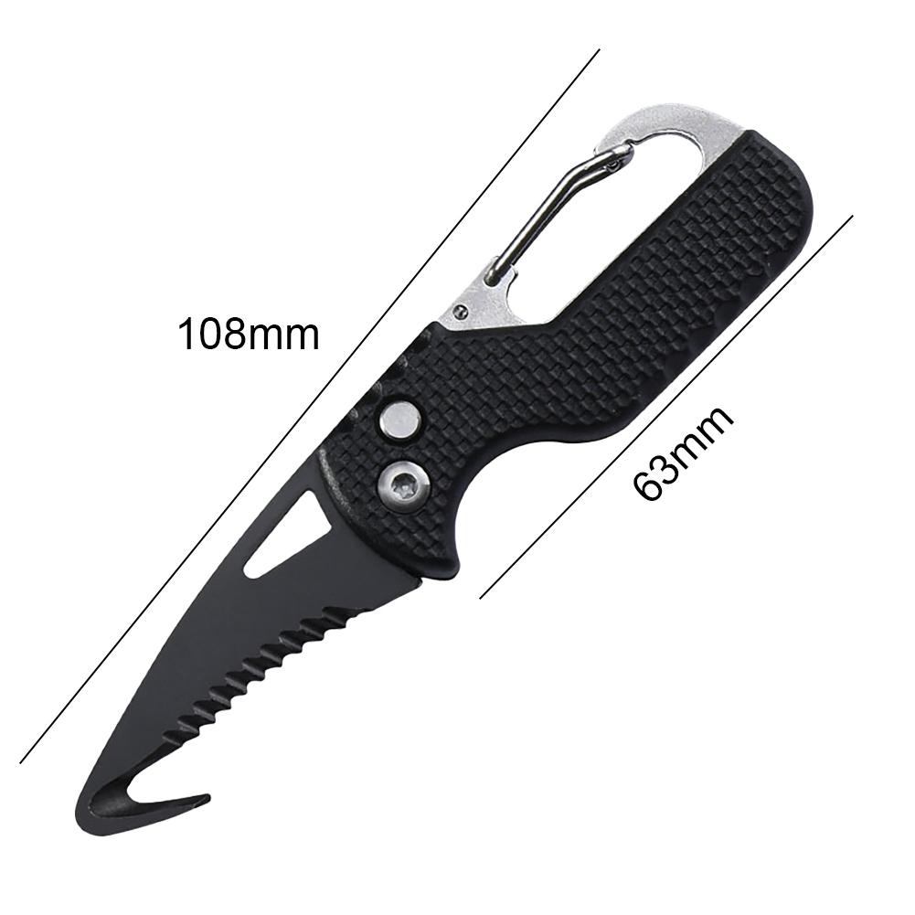 Карманные брелоки Открытая коробка Открытый портативный складной нож Аварийные инструменты (черный) Брелоки для ключей Брелоки для ключей Брелоки для ключей