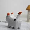 1PC Creative Desktop Wood Cat Handmade Wood Carving Kitten Ornaments Small Animal Decoration Crafts