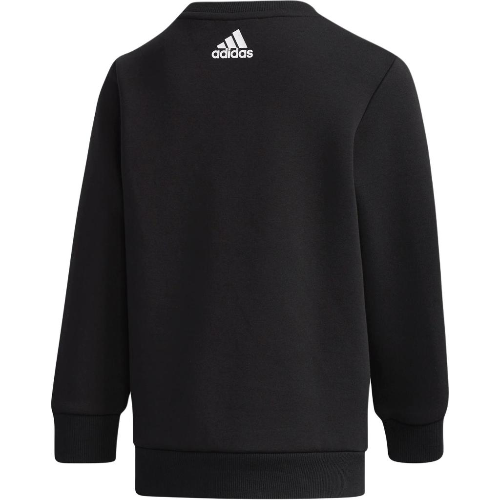adidas Толстовка Серия Спортивный Стиль Жизни Удобная Теплая С круглым вырезом Детские топы Черный DY9230