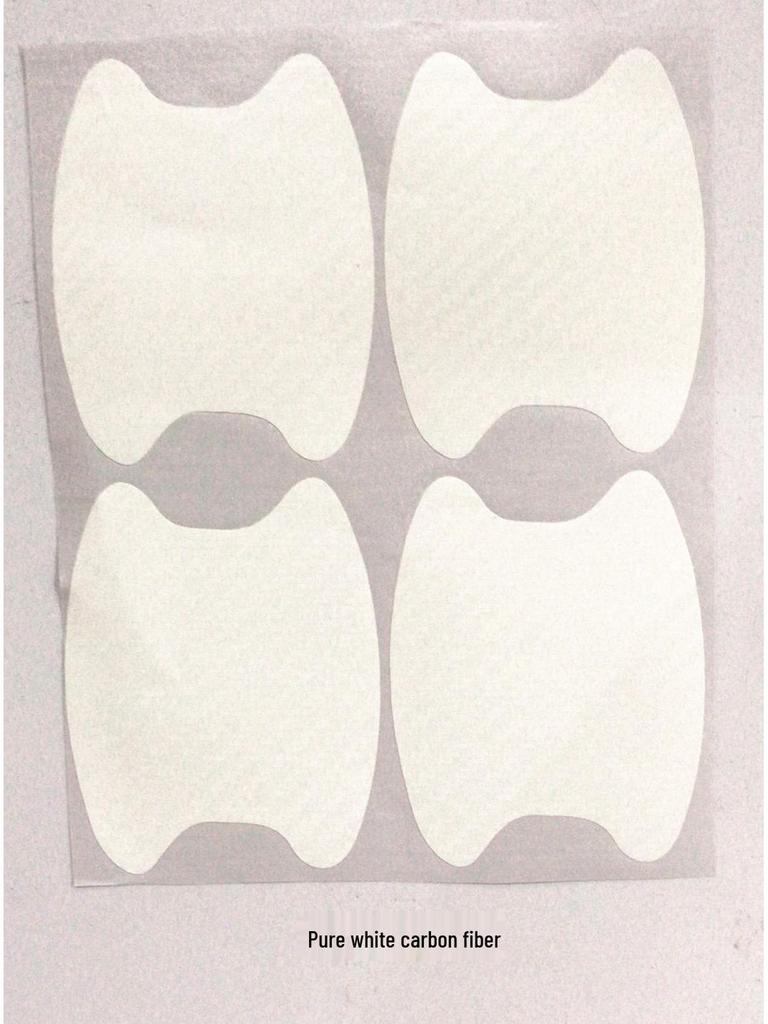 Защитные наклейки на ручки дверей автомобиля из углеродного волокна, набор из 4 штук