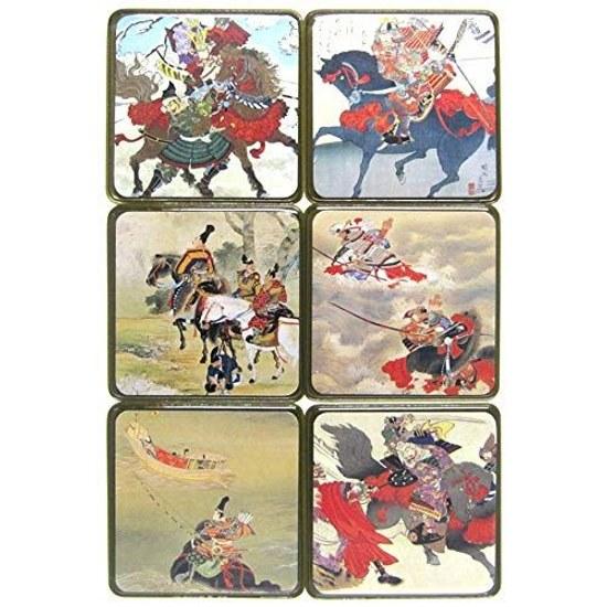 Japanese souvenirsoverseas souvenirsukiyo-esamuraiwarrior cup matJapanwarlord coastersset 6