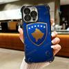 Kosovo Passport Flag Soft Phone Case For iPhone 15 16 17 Air 14 Pro Max 16E Plus 13 12 Mini Plating Anti-Fall Fundas