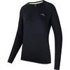 Женская футболка с длинным рукавом реглан Running Series Fitness Tops Базовый черный 962535405-4