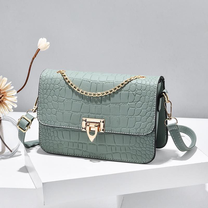 Новая маленькая квадратная сумка с цепочкой, уличная модная женская сумка через плечо с каменным узором, модная квадратная сумка с пряжкой на молнии