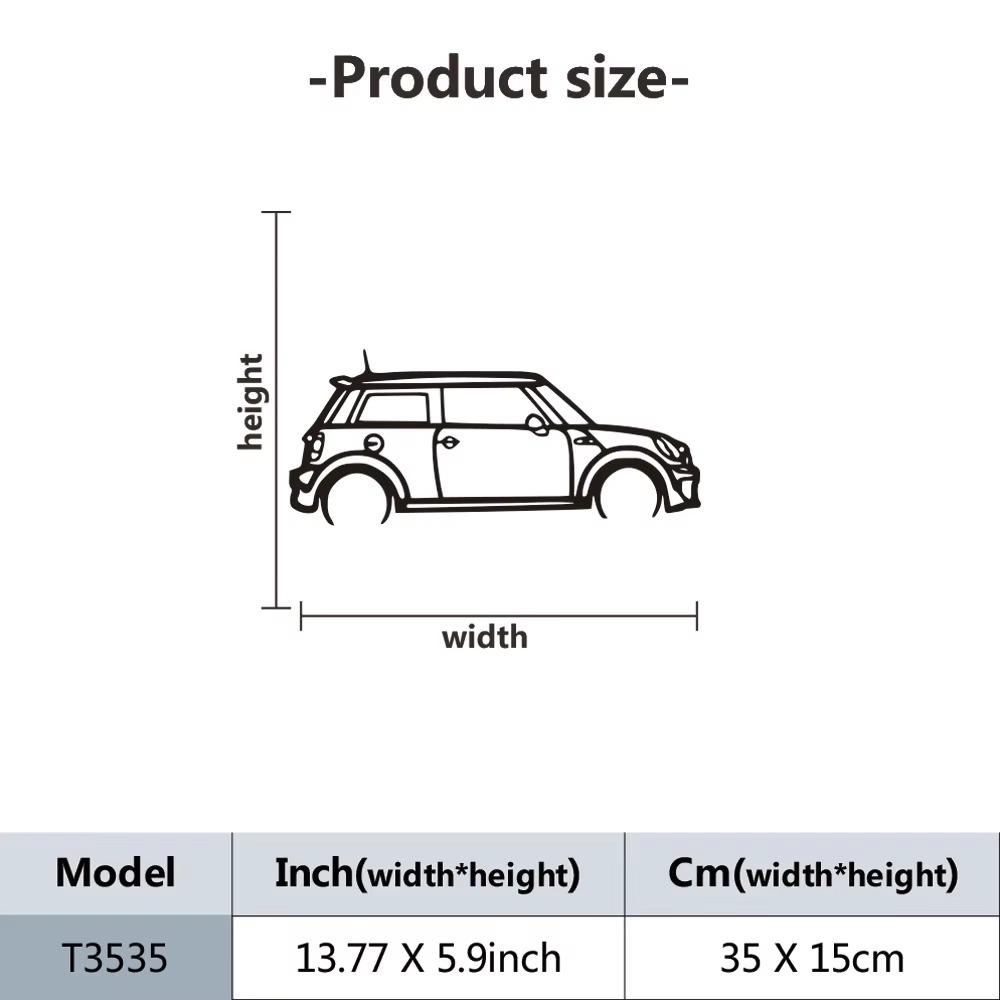 1PC Silhouette Metal Wall Art, Mini Cooper Metal Wall Art, Garage Sign Wall Hanging Home