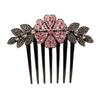 Bride Hair Jewelry Bride Headpiece Women Headdress Hairpin Hair Comb Inlaid Flower Shiny Rhinestone