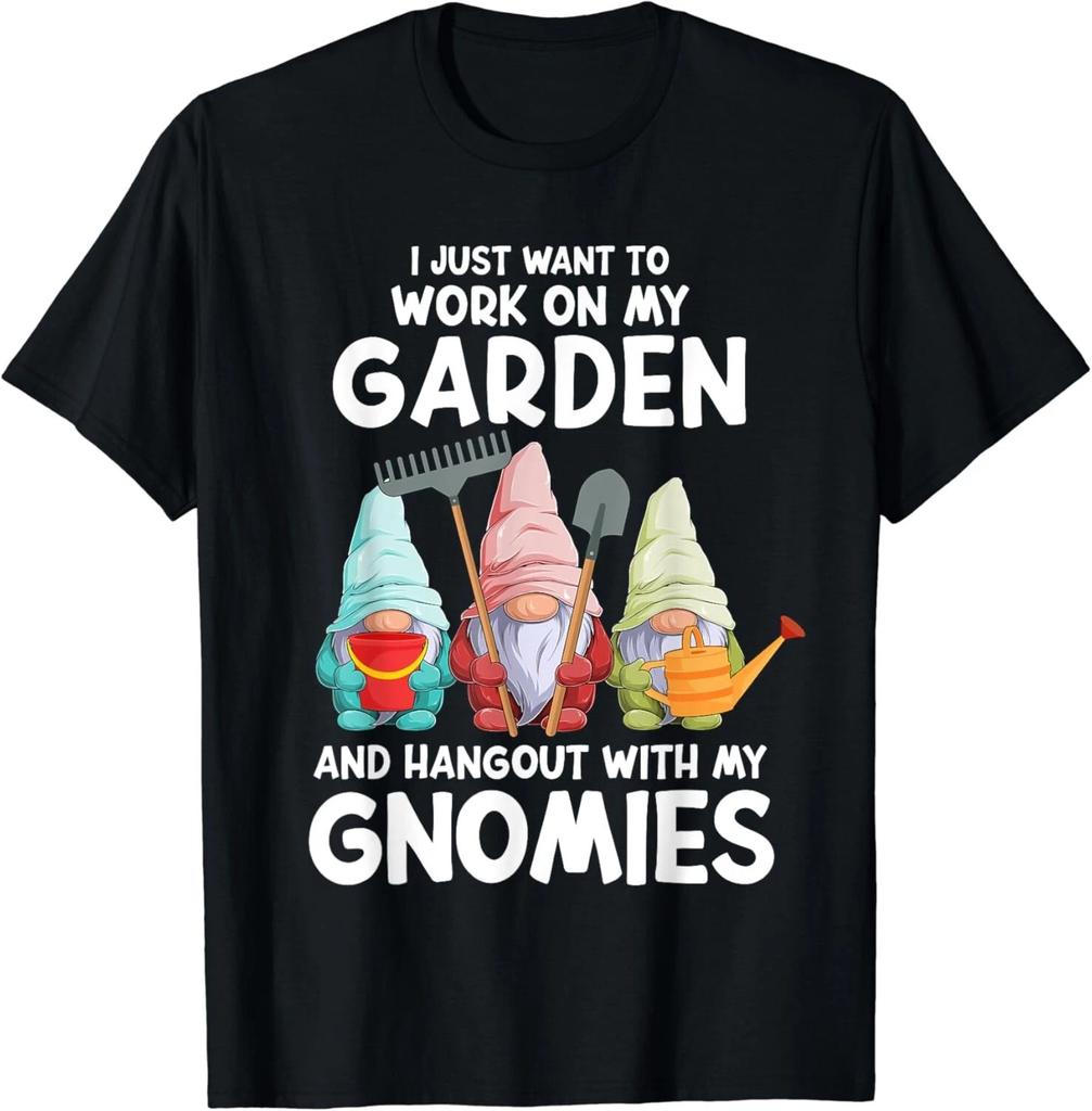 Funny Garden Gnome Hangout With My Gnomies Gardener Gift Unisex T-Shirt