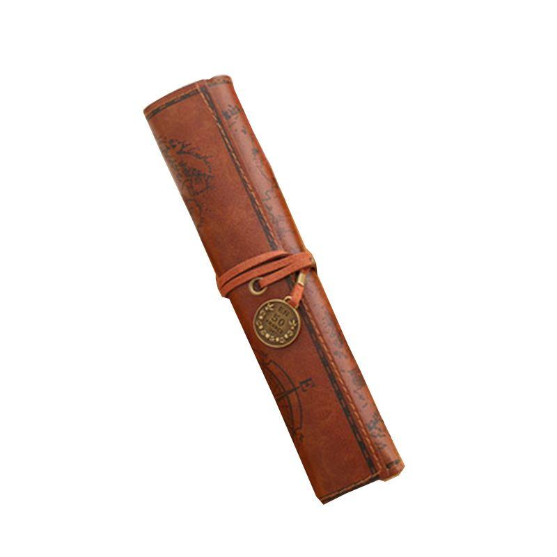 Чехол в виде ретро-сумки-кошелька, кожаный пенал для ручек и карандашей для школы, косметичка из искусственной кожи