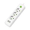 EU Plug Power Strip 3/4/5 AC Outlet Multiple Sockets 2m Extension Cord Electrical Socket with 3 USB Ports 2500W Network Filter