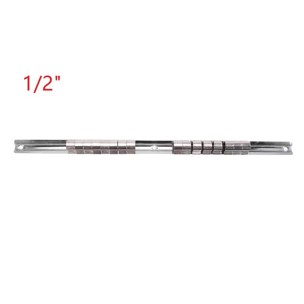 Держатель для розеток 1/4 3/8 1/2 дюйма с 16 зажимами на направляющей, монтируемая на скользящую подставку для инструментов, органайзер для хранения инструментов