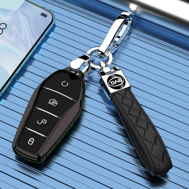 BYD Qin EV Key Cover: Full-Coverage Shell with Buckle Chain for 450 Version, New Energy Vehicles, Unisex.