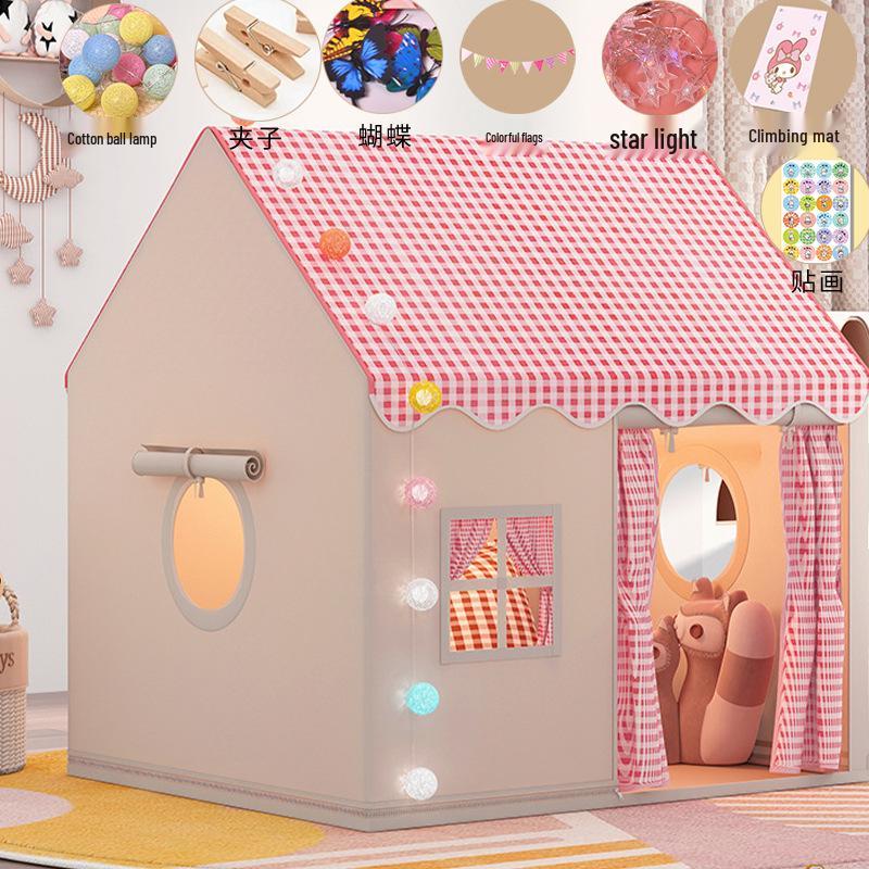 Принцесса Замок Игровая палатка для дома: Подарок на день рождения для девочки и уютное место для сна