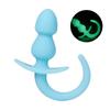 Анальная пробка Светящийся собачий хвост Анальные бусины Мягкий силикон Бат-плаг Хвосты щенка Анальный дилататор Массаж простаты Секс-игрушки для женщины мужчины
