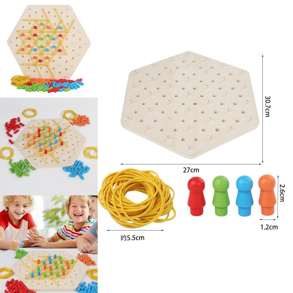 Деревянная геометрическая головоломка-цепочка для семьи, головоломки и развитие навыков