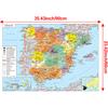 French Map-Spain Administrative Map-Frameless Educational Wall Art Decor,Gift for Language Learners&Geography Enthusiasts