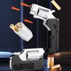 Toy Alloy Foldable Toy Gun Left Wheel Metal Model Gun Switch-Gun Folding Simulation Toy Soft Bullet Gun With Plastic Bullets
