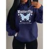 Худи с принтом персонажа в стиле арт «Молниеносная бабочка» для женщин, хип-хоп, с карманом, спортивная одежда из флиса, мягкая одежда