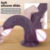 Dark Color Soft Silicone Dildo Sexy Toys For Woman Masturbation Skin Feeling Realistic Penis Dildos With Suction Cup Adult Toys