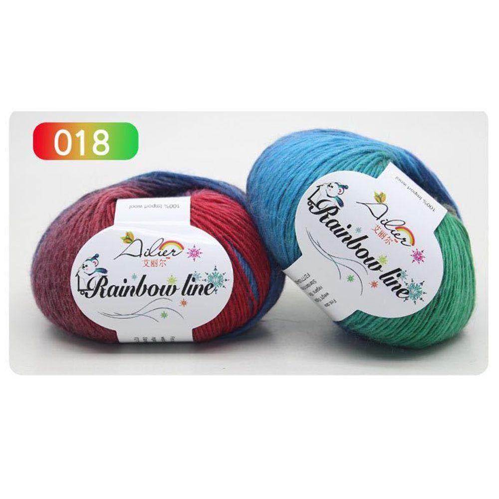 Высококачественный мягкий шарф 50 г для вязания своими руками, радужная пряжа для плетения, ручное вязание, шерстяная пряжа, крючок