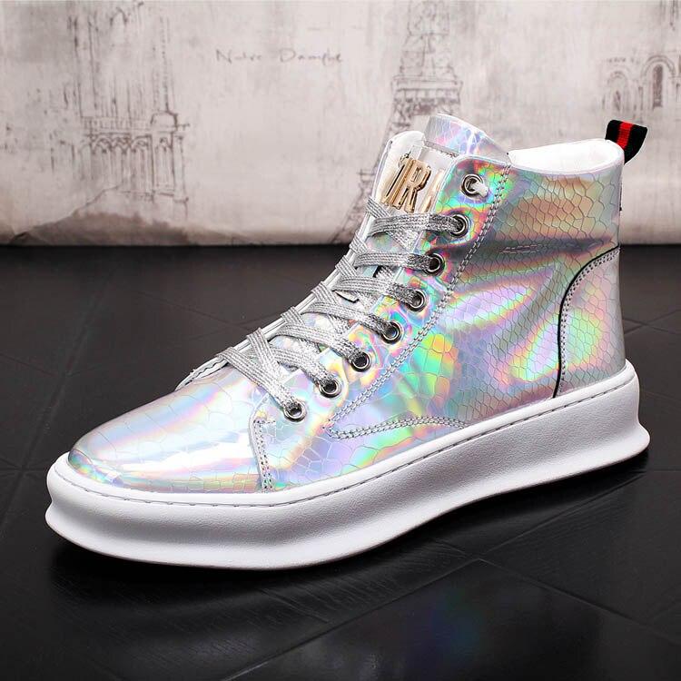 Повседневная обувь на плоской подошве, ботильоны, мужские высокие мужские кроссовки на платформе на платформе