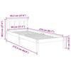 VidaXL Cadre de lit extra long sans matelas 90x210 cm bois massif pin, lit, meuble de chambre à coucher, lit en bois, lit 852430