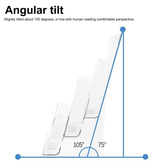 Акриловый держатель для брошюр, 3 уровня, размер А4, прозрачное настенное крепление, органайзер для столешницы, флаер, буклет, журнал для документов, литературный стенд, товары для дома.