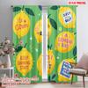 2pcs 2D Flat Printing Party Curtains Lemon Art Quote Design Polyester Without Electricity 0 Perfect for Room Bedroom Wall Decor