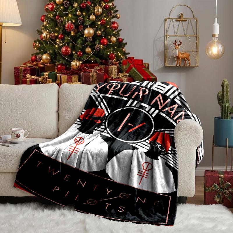 Custom Name Twenty One Pilots Music Evolution Blanket Bedding Blanket for Women Men, Soft Throw Blankets for Couch,Bed, picnic, Christmas gifts