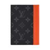 Louis Vuitton Монограмма Eclipse Дизайн с цветовыми блоками Логотип Канва с покрытием Держатель для паспорта Мужские Аксессуары Оранжевый M25838