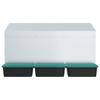 Chicken Nesting Box 3 Compartments Wall Mount Galvanized Steel