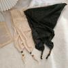 Silk Scarf New Fashion Beaded Headscarf Niche Design Scarf Scarf Scarf Shawl Triangle Scarf Waist