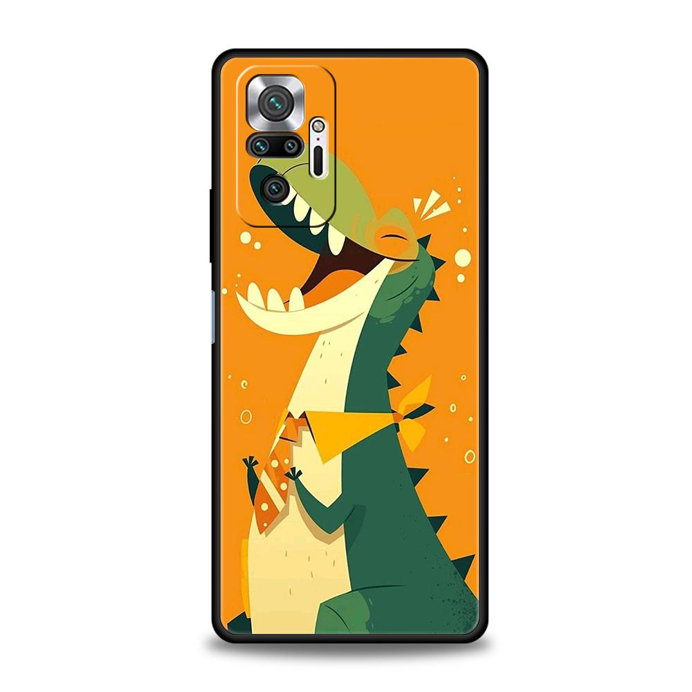 Cartoon Dinosaur Phone Case Cover for Redmi 14C 10C 9 Note 14 13 12 10 11 Pro Plus K40 K50 Pro Plus 5G Soft TPU Shell Fundas Bag