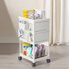 Yousheng Передвижная сервировочная тележка Тележка для хранения в детской с ящиками и полкой Передвижной органайзер Тележка для хранения с крючками и съемными корзинами для ребенка